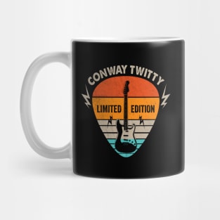 Vintage Conway Twitty Name Guitar Pick Limited Edition Birthday Mug